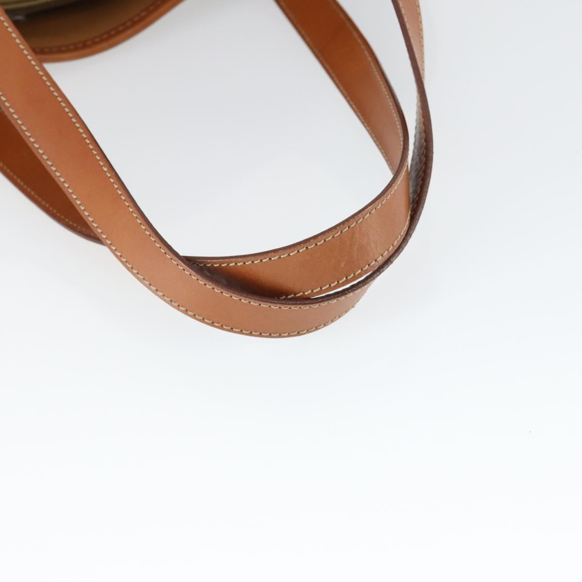 Celine Vintage Macadam Canvas And Leather Brown Canvas Handbag (Pre-Owned)