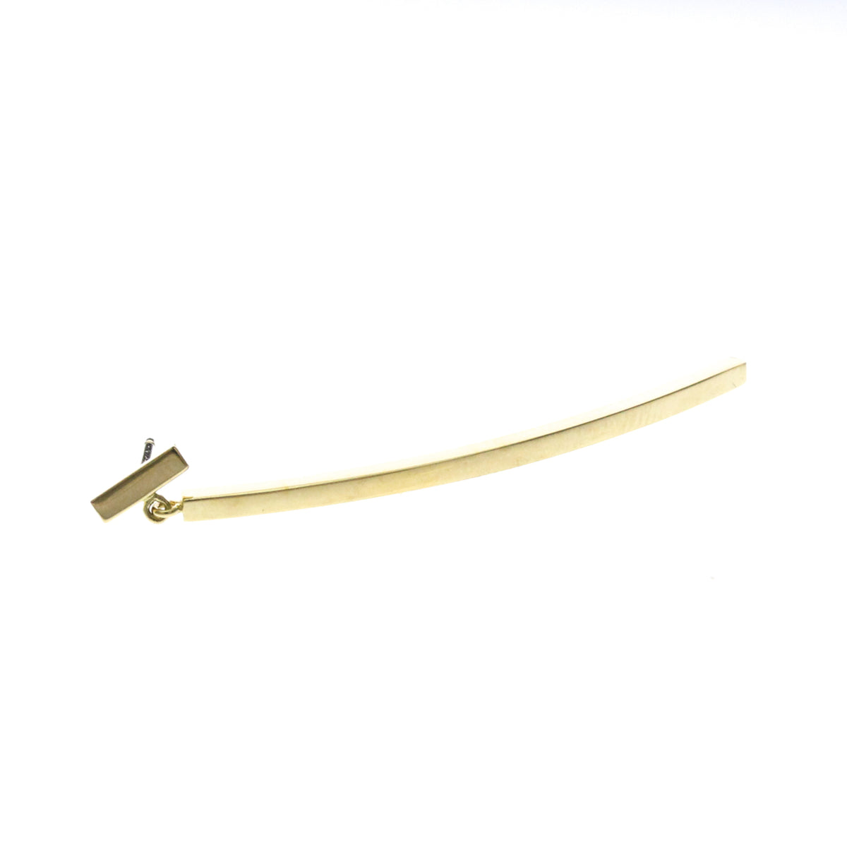 Tiffany & Co. T Wire Bar 18K Yellow Gold Gold Yellow_Gold Earrings Jewelry (Pre-Owned)