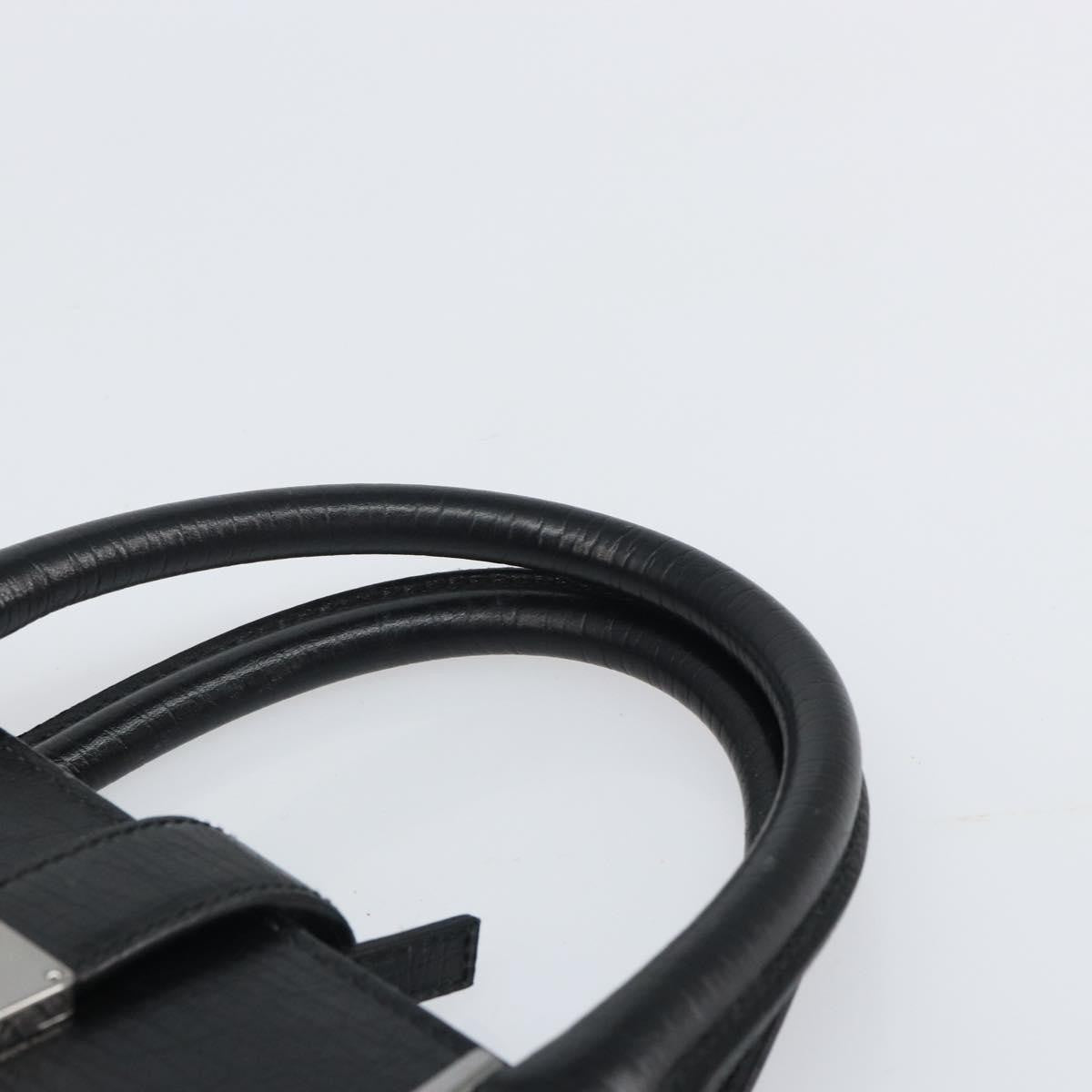 Gucci Vintage Leather Black Leather Handbag (Pre-Owned)