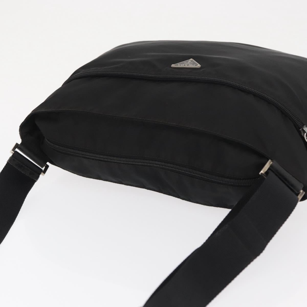 Prada Front Pocket Messenger Tessuto Black Nylon Shoulder Bag Bag (Pre-Owned)