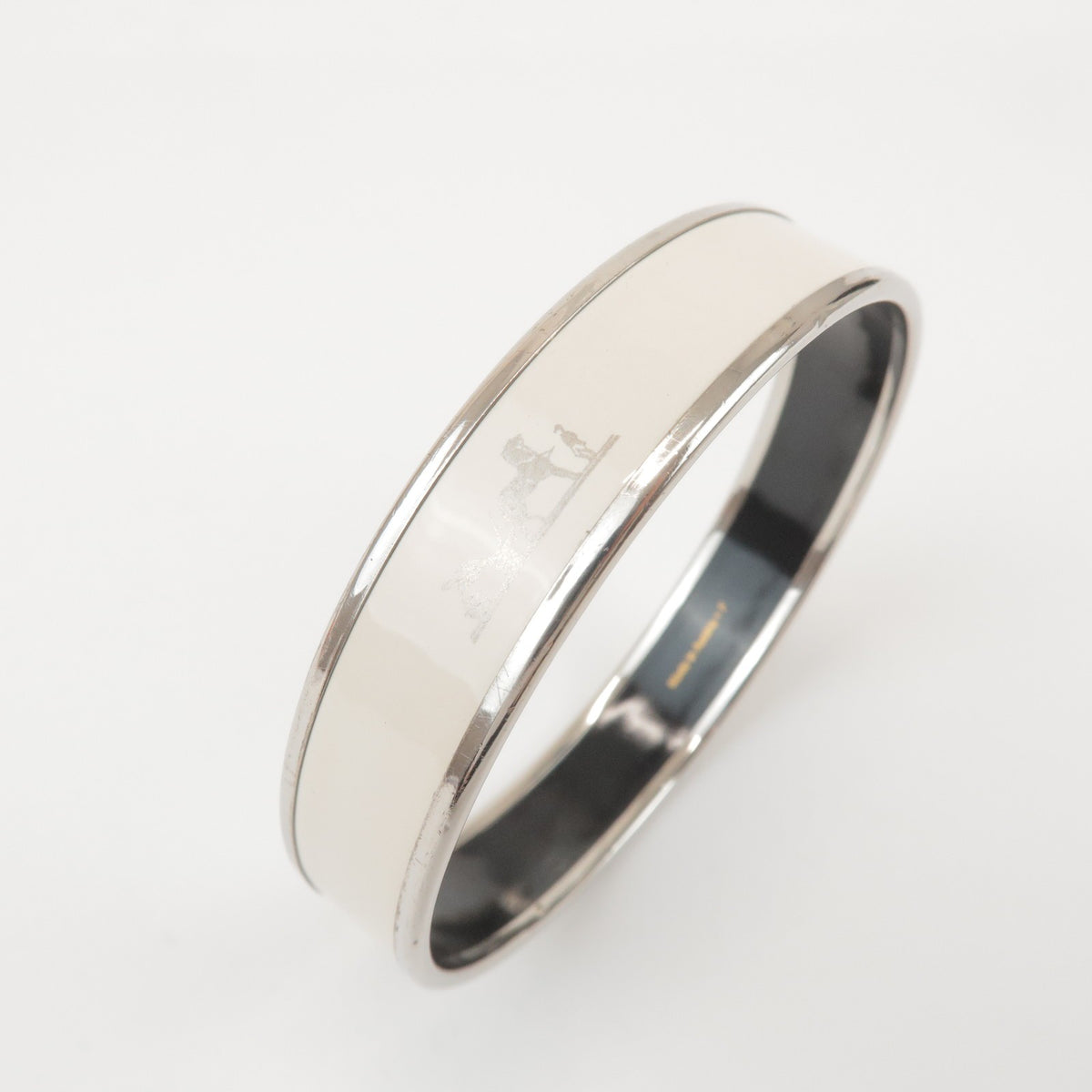 Hermes Caleche Bangle Enamel Silver Silver_Plated Bracelet Jewelry (Pre-Owned)