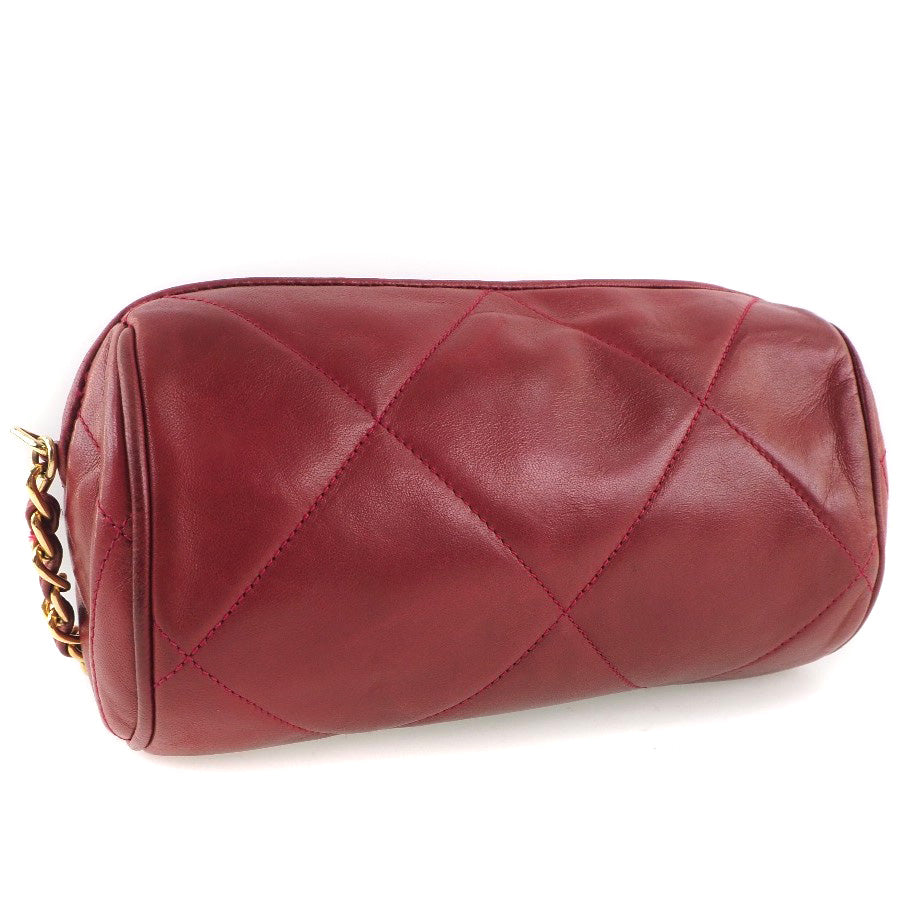 Chanel Red Leather Shoulder Bag (Pre-Owned)