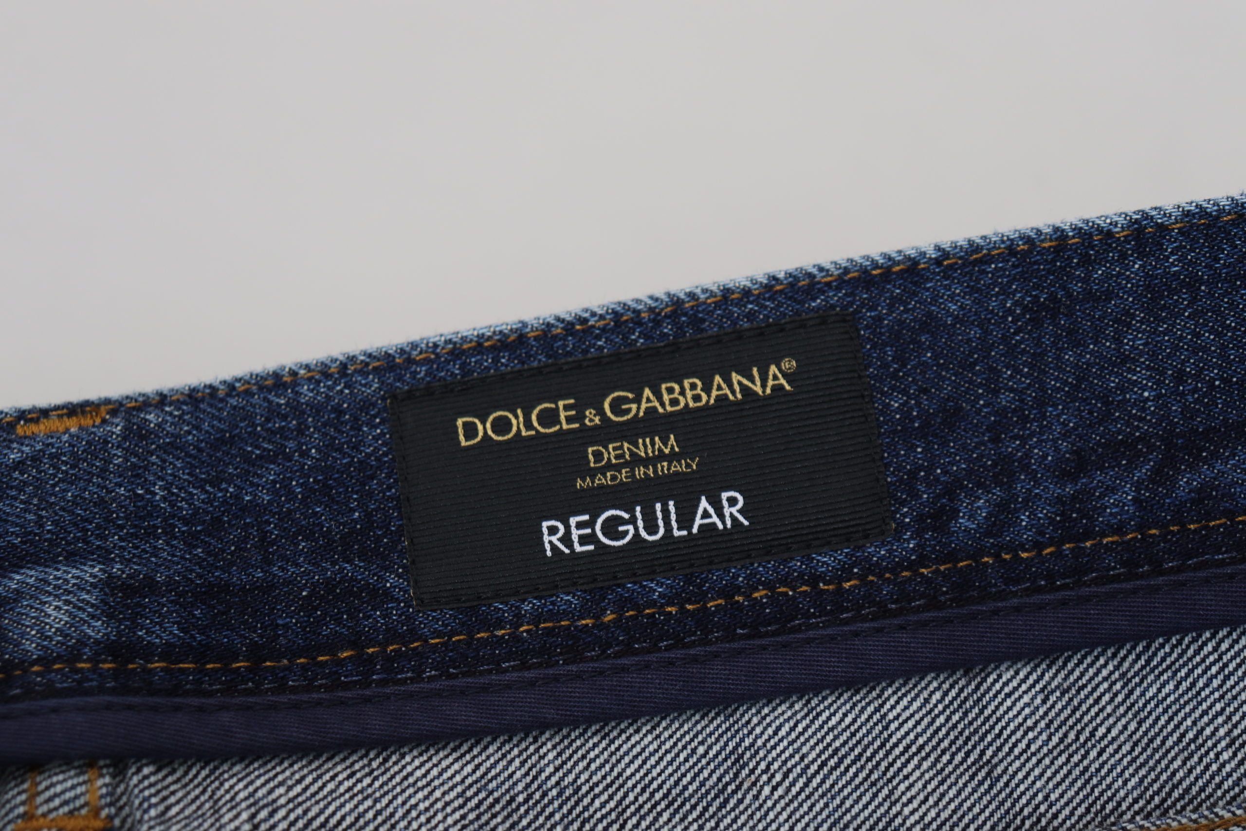 Dolce & Gabbana Elegant Blue Wash Regular Fit Men's Jeans
