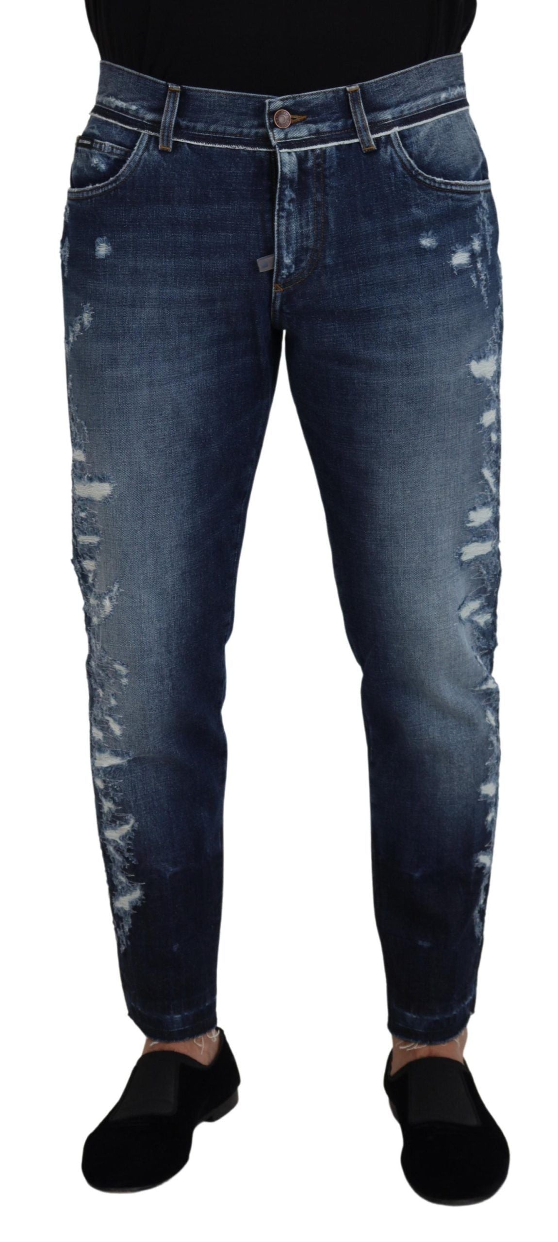 Dolce & Gabbana Elegant Blue Wash Regular Fit Men's Jeans