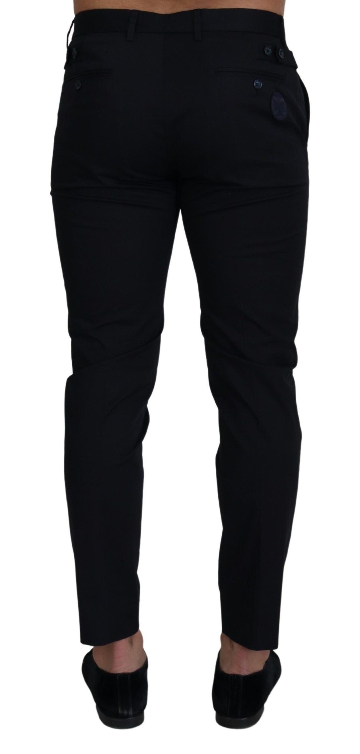 Dolce & Gabbana Blue Stretch Cotton Slim Trousers Chinos Men's Pants