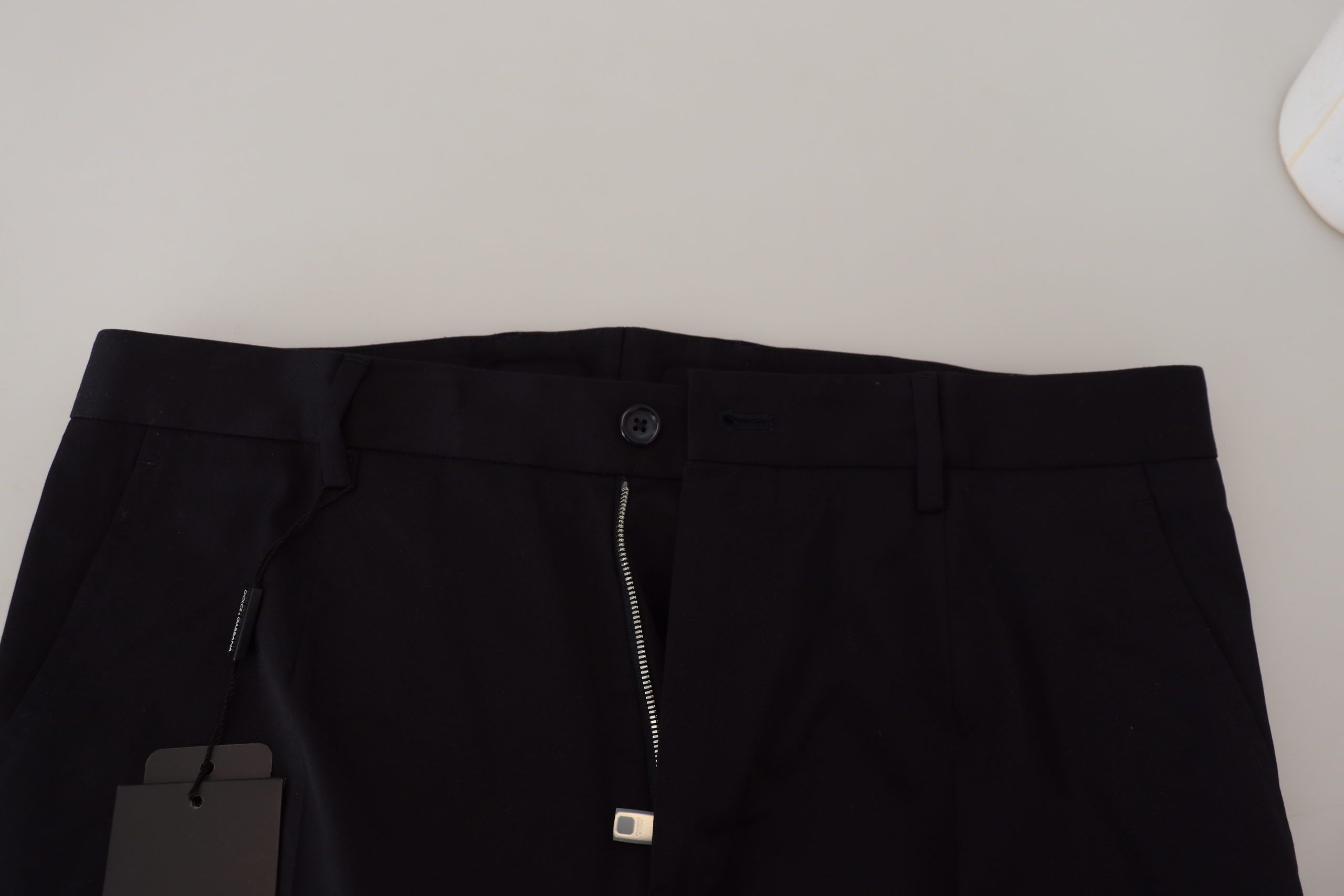 Dolce & Gabbana Blue Stretch Cotton Slim Trousers Chinos Men's Pants