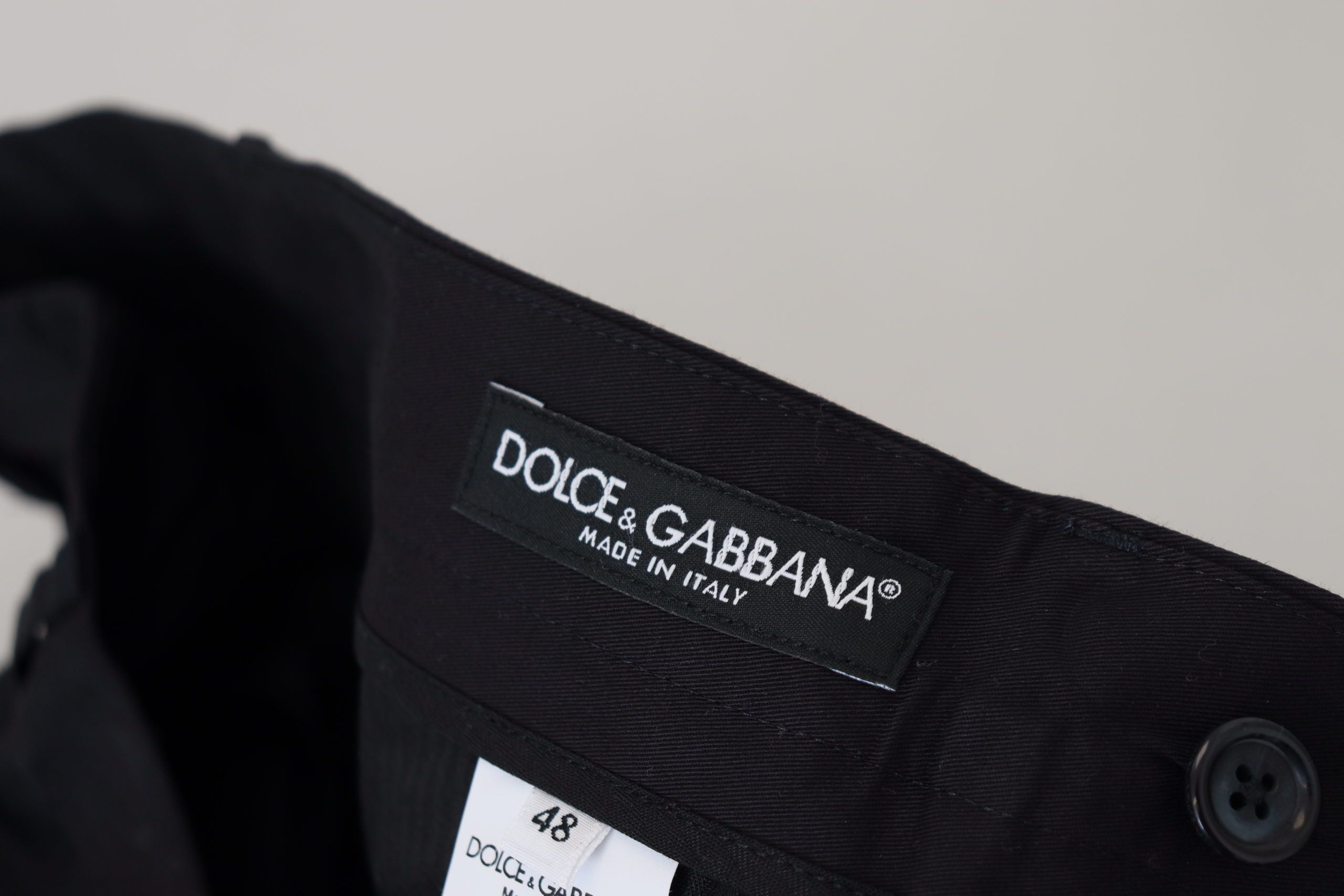 Dolce & Gabbana Blue Stretch Cotton Slim Trousers Chinos Men's Pants