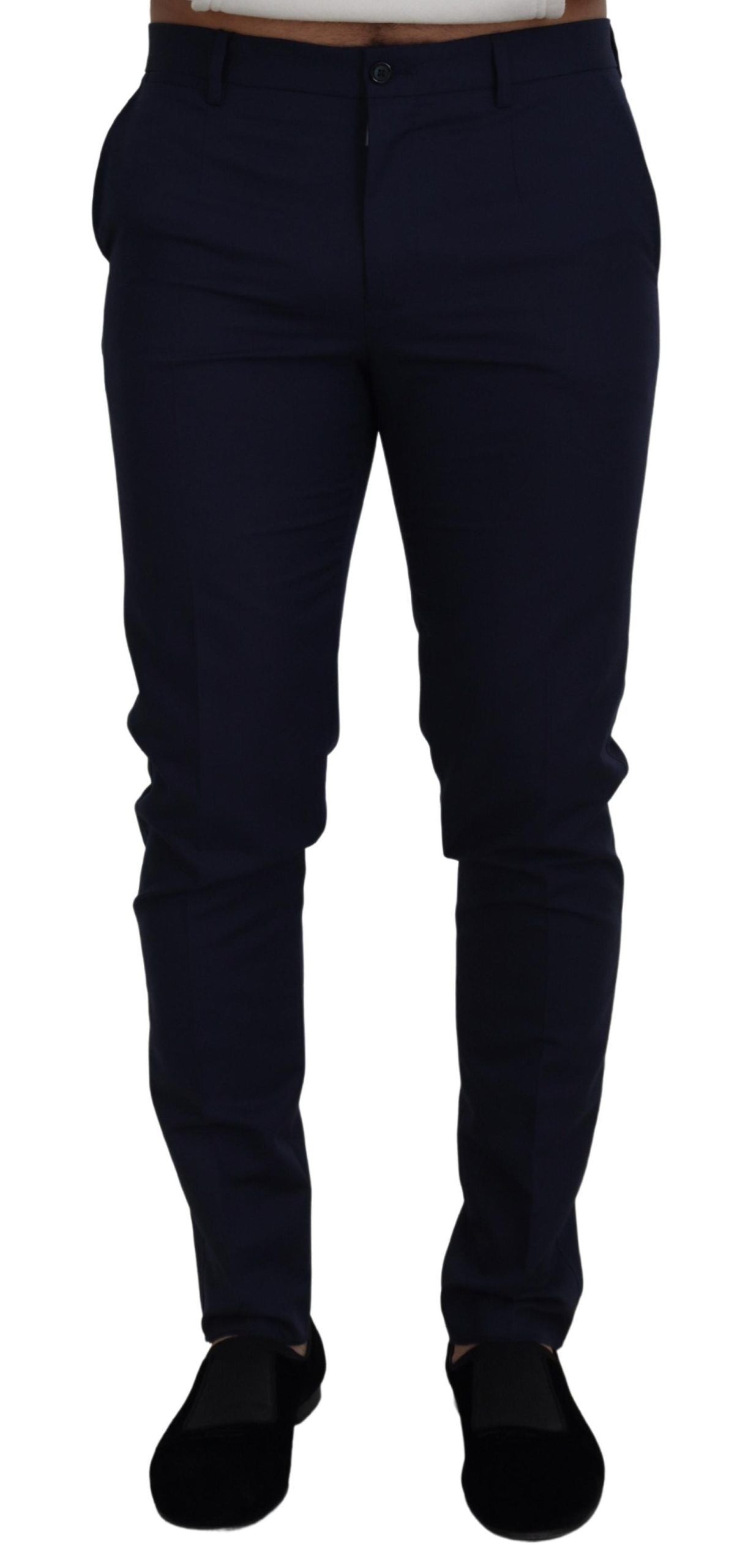 Dolce & Gabbana Elegant Slim Fit Blue Dress Men's Pants