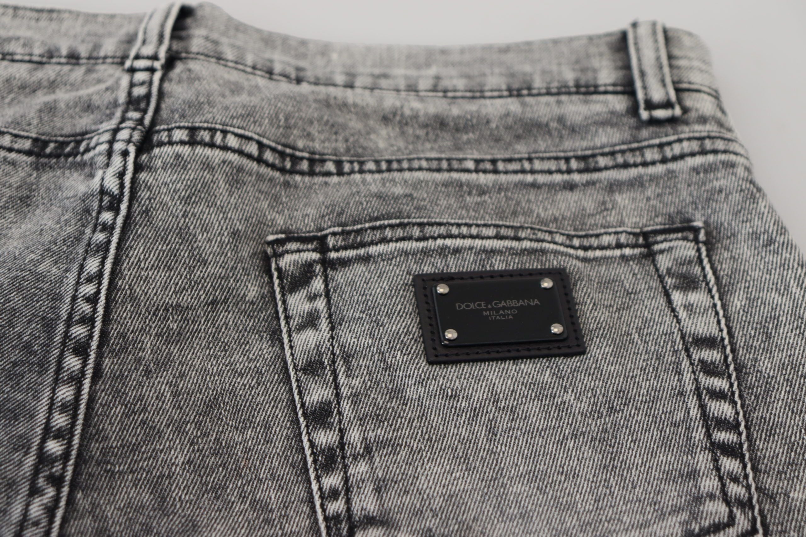 Dolce & Gabbana Chic Slim Fit Gray Men's Denim