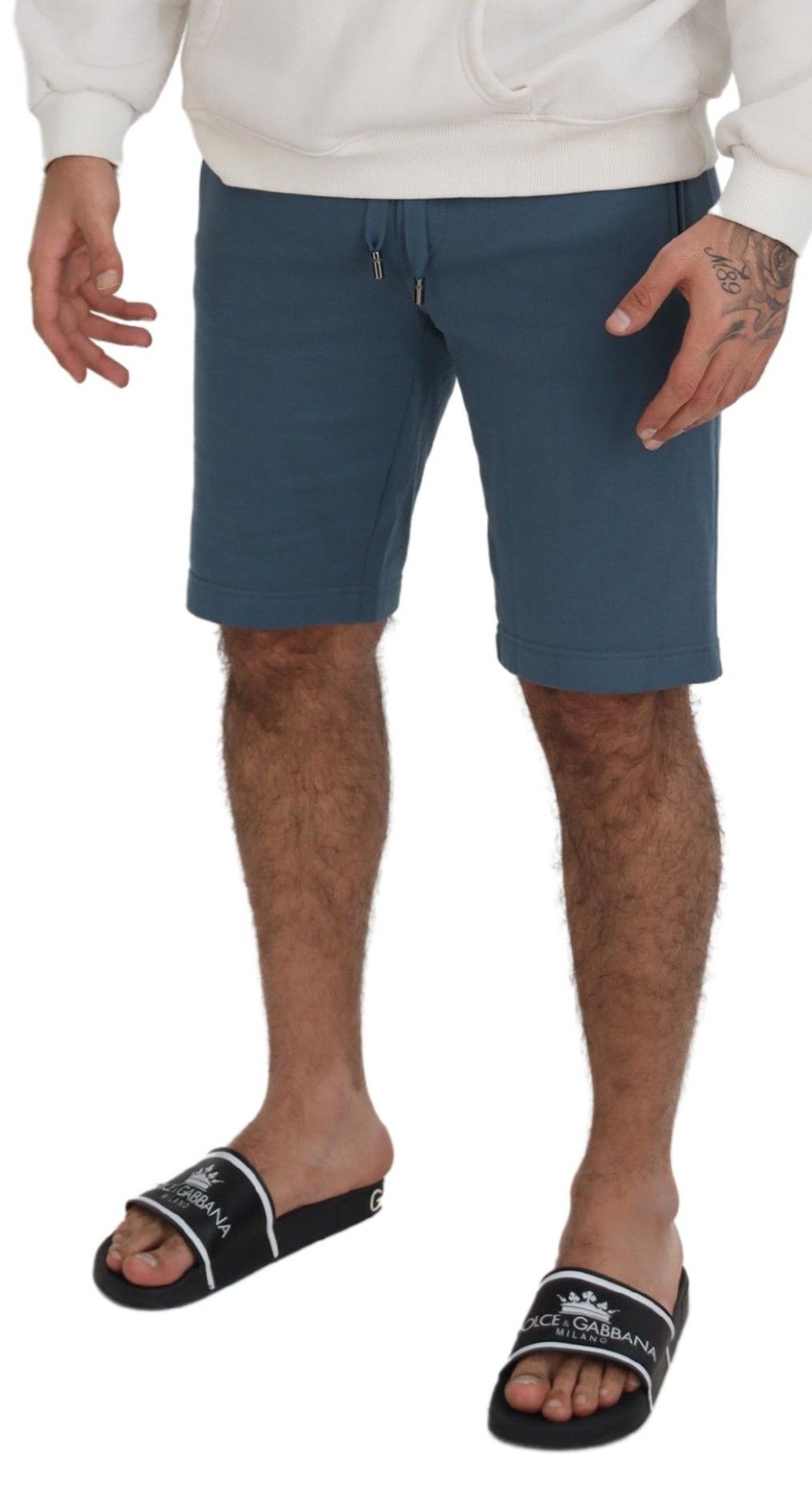 Dolce & Gabbana Blue Cotton Bermuda Casual Mens Men's Shorts