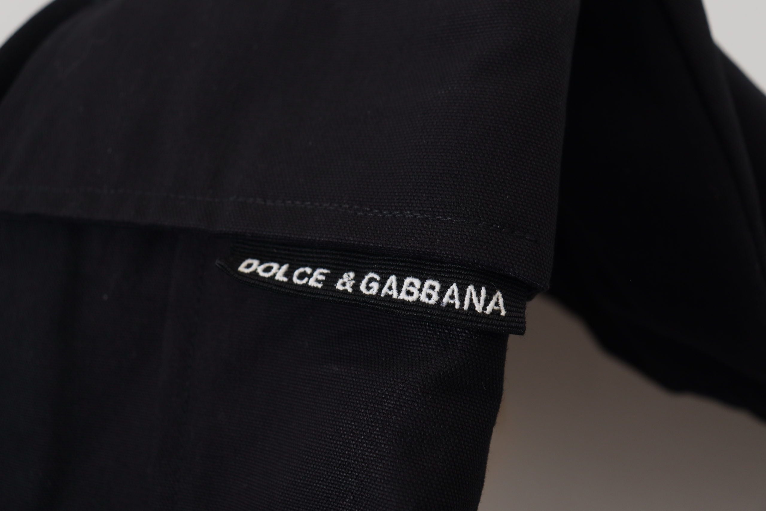 Dolce & Gabbana Black Cotton Bermuda Cargo Men's Shorts