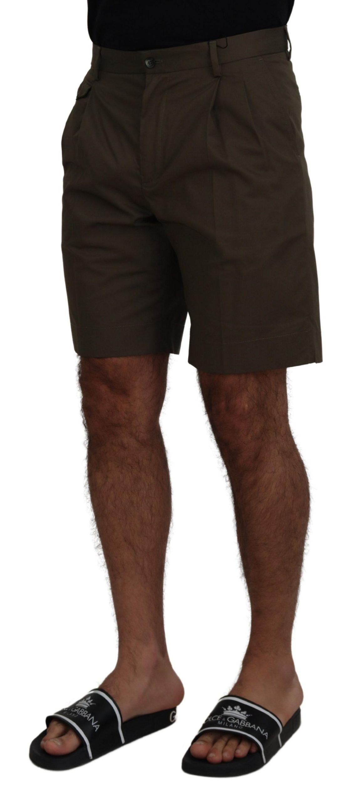 Dolce & Gabbana Elegant Green Cotton Chino Men's Shorts