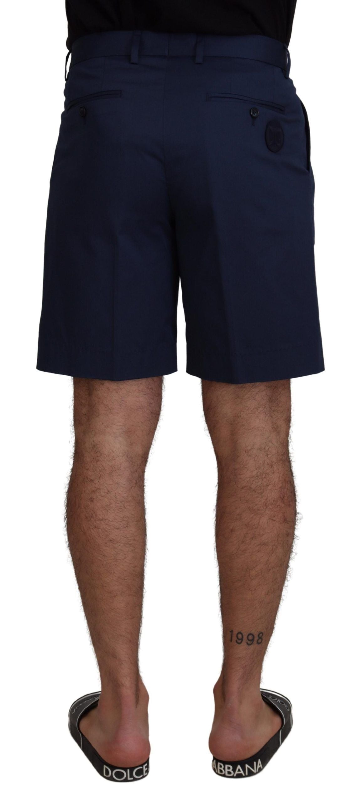 Dolce & Gabbana Blue Chinos Cotton Stretch Casual Men's Shorts