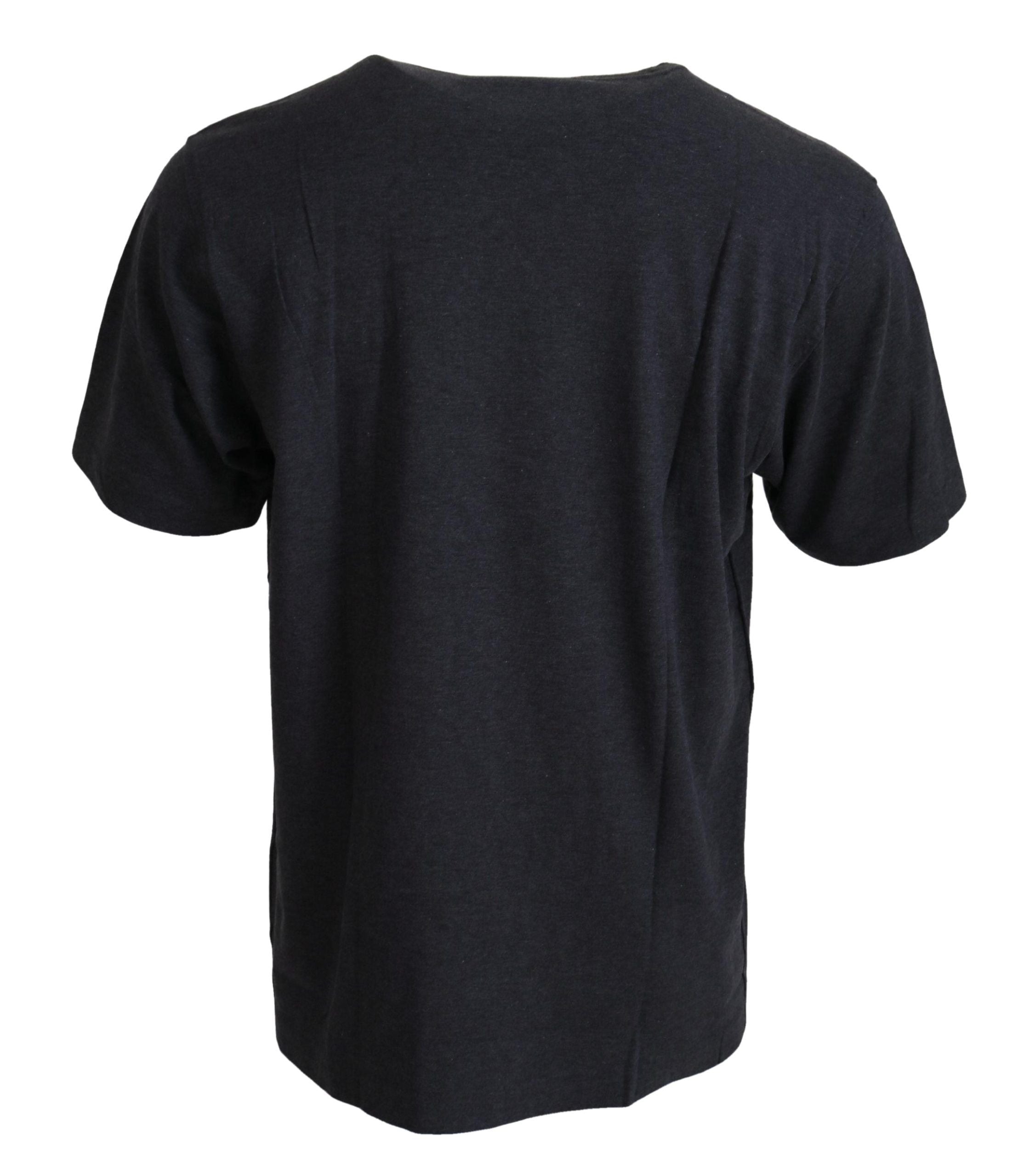Dolce & Gabbana Gray Crewneck Cotton Short Sleeve Men's T-shirt