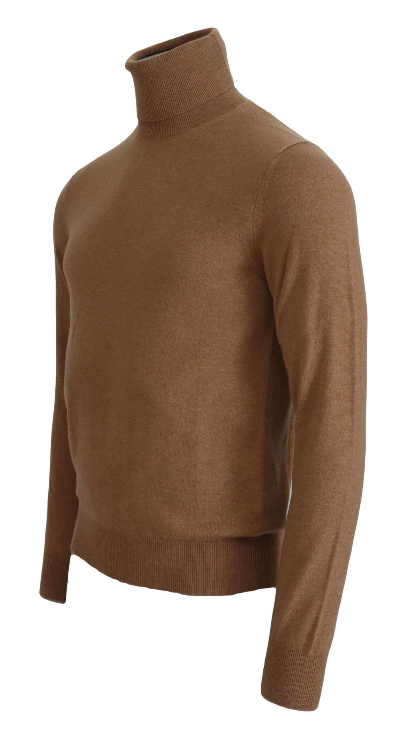 Dolce & Gabbana Beige Cashmere Turtleneck Pullover Men's Sweater