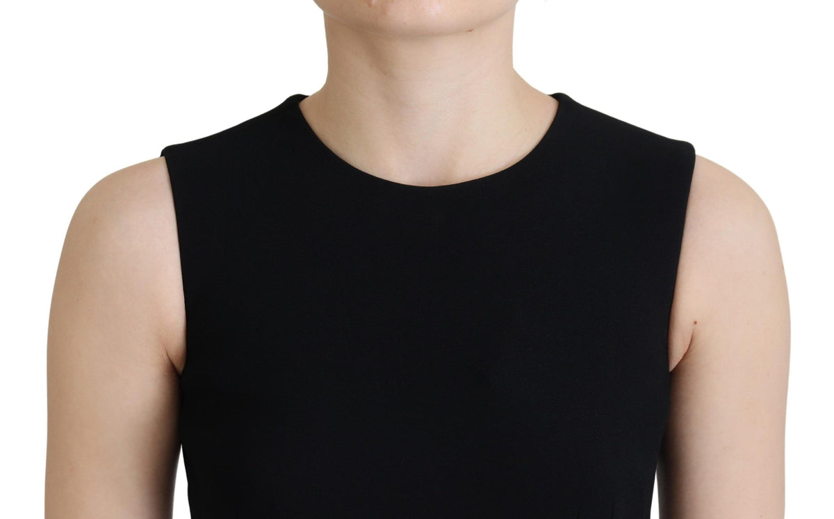 Dolce & Gabbana Black Women's Sheath Flare Viscose Women's Dress