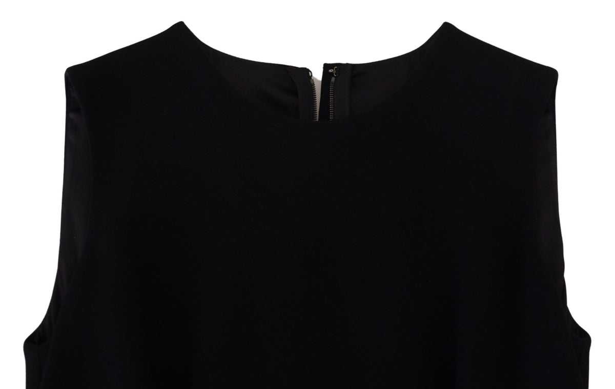 Dolce & Gabbana Black Women's Sheath Flare Viscose Women's Dress