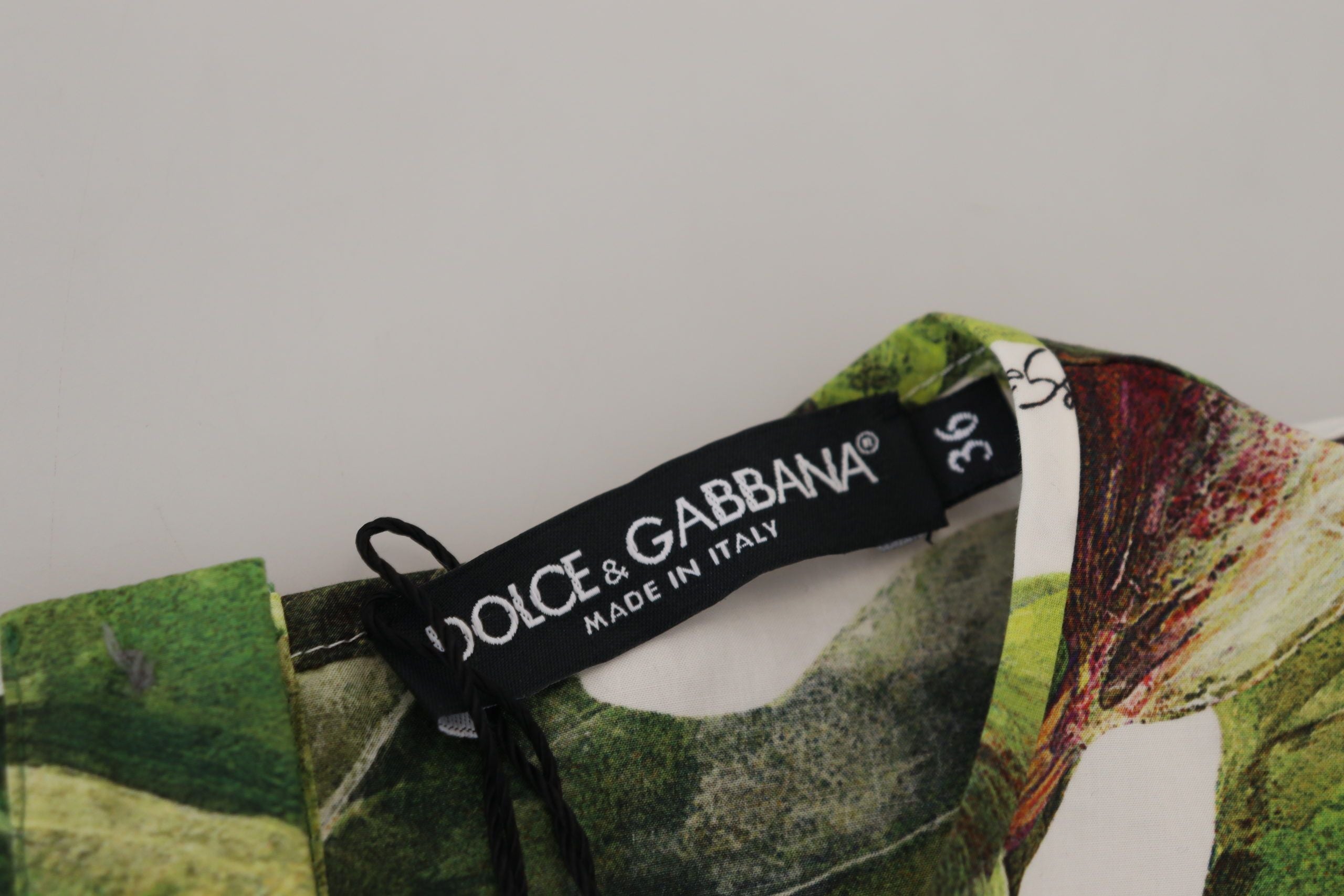 Dolce & Gabbana Crew-neck Cotton Top Blouse Fruit Women's T-shirt