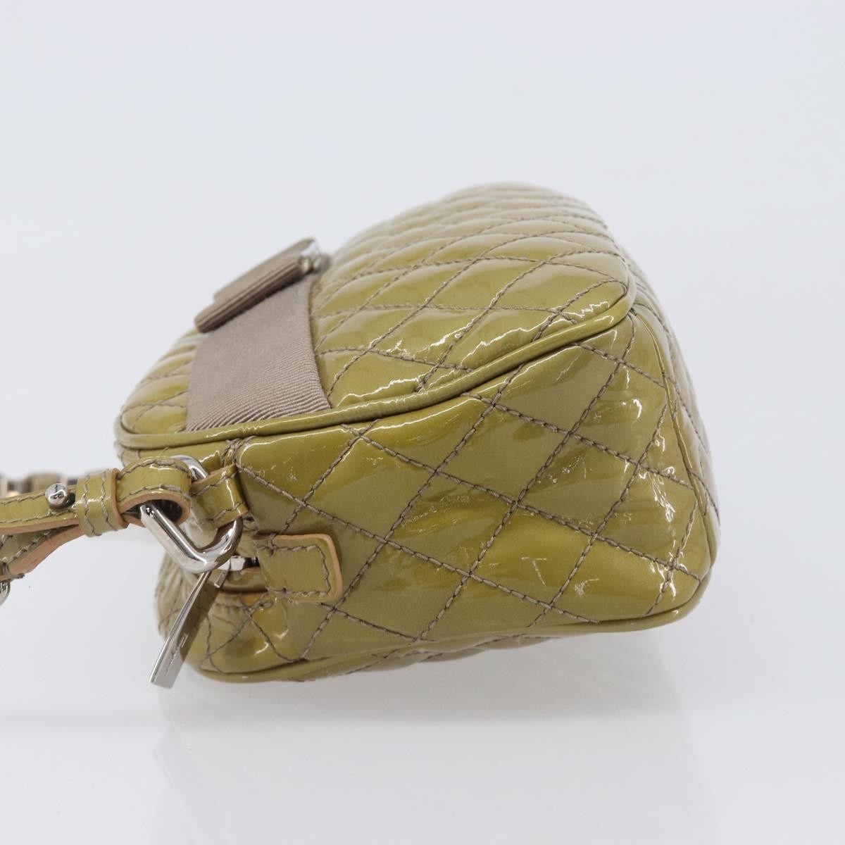 Salvatore Ferragamo Vala Patent Leather Green Patent_Leather Shoulder Bag Bag (Pre-Owned)