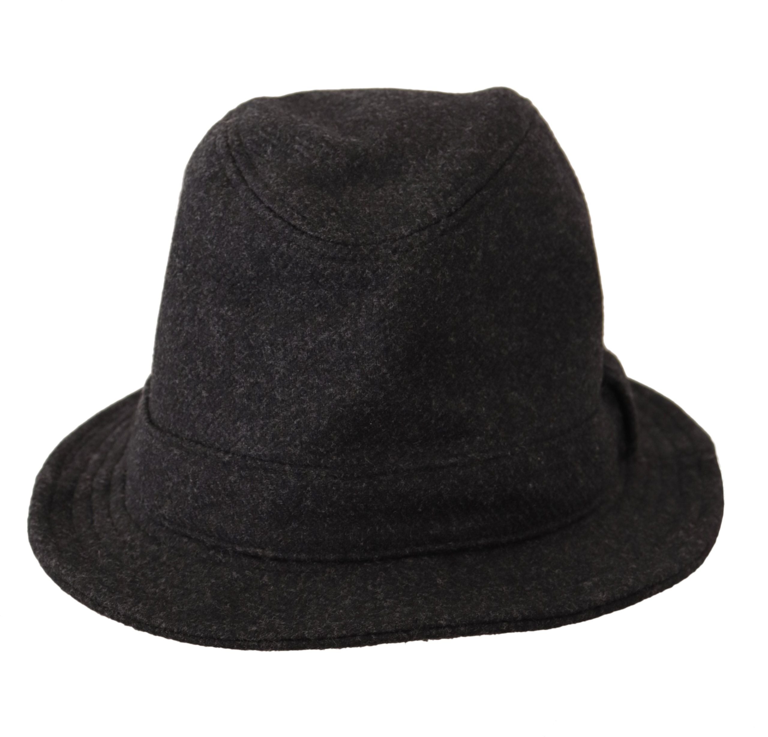 Dolce & Gabbana Gray Virgin Wool Logo Fedora Trilby Cappello Women's Hat