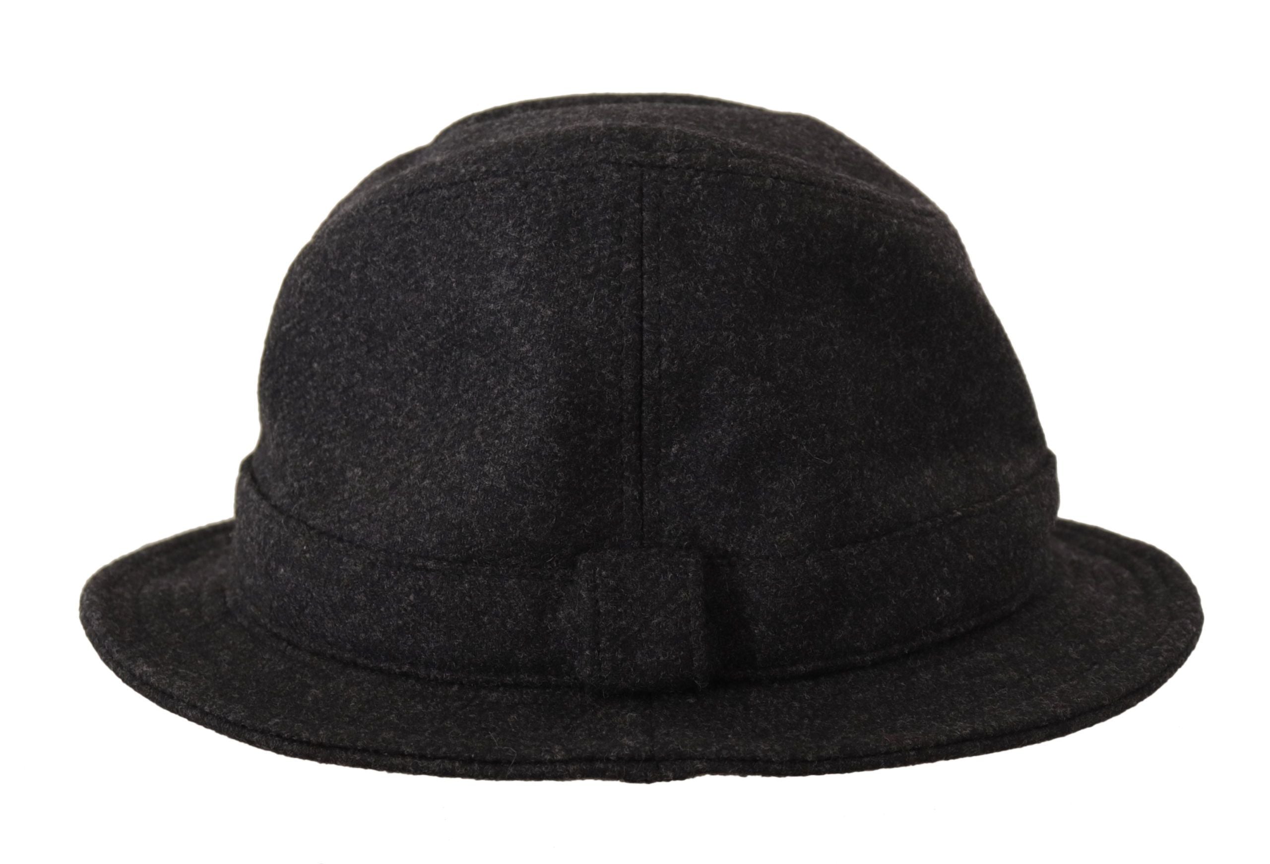 Dolce & Gabbana Gray Virgin Wool Logo Fedora Trilby Cappello Women's Hat