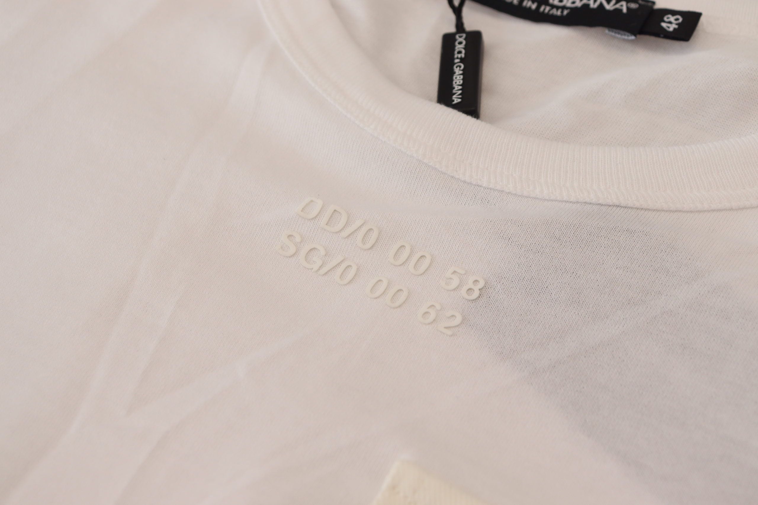 Dolce & Gabbana White Flap Pocket Short Sleeves Men's T-shirt