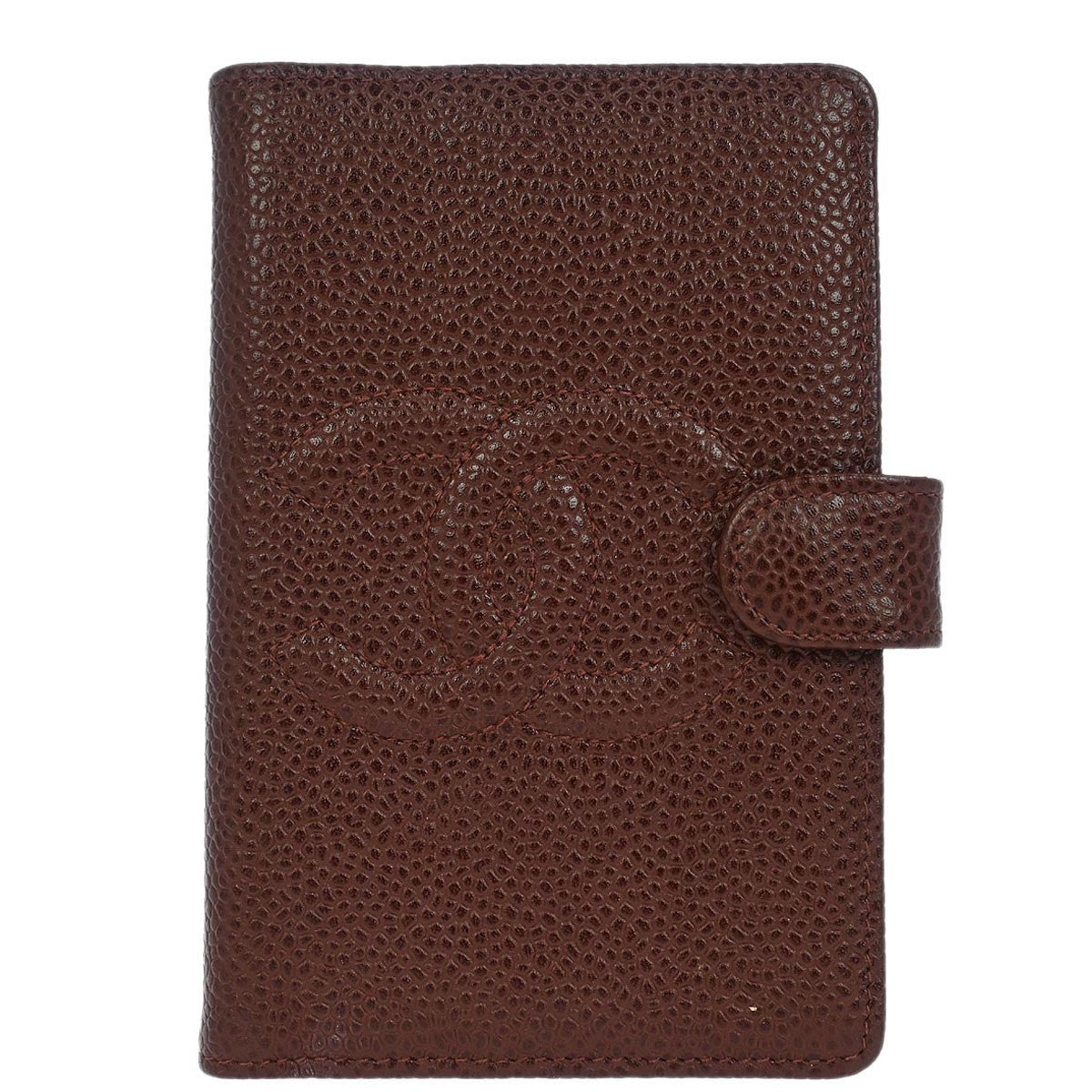 Chanel Cc Bifold Quilted Caviar Brown Leather Wallets Accessory (Pre-Owned)