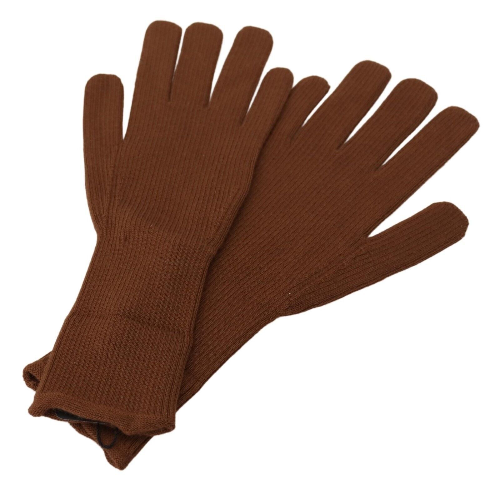Dolce & Gabbana Brown Cashmere Knitted Hands Mitten Mens Men's Gloves
