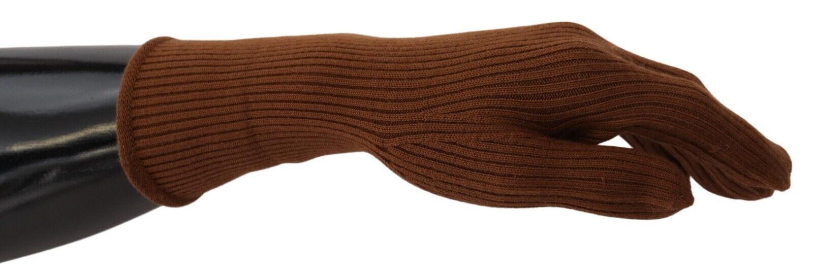 Dolce & Gabbana Brown Cashmere Knitted Hands Mitten Mens Men's Gloves