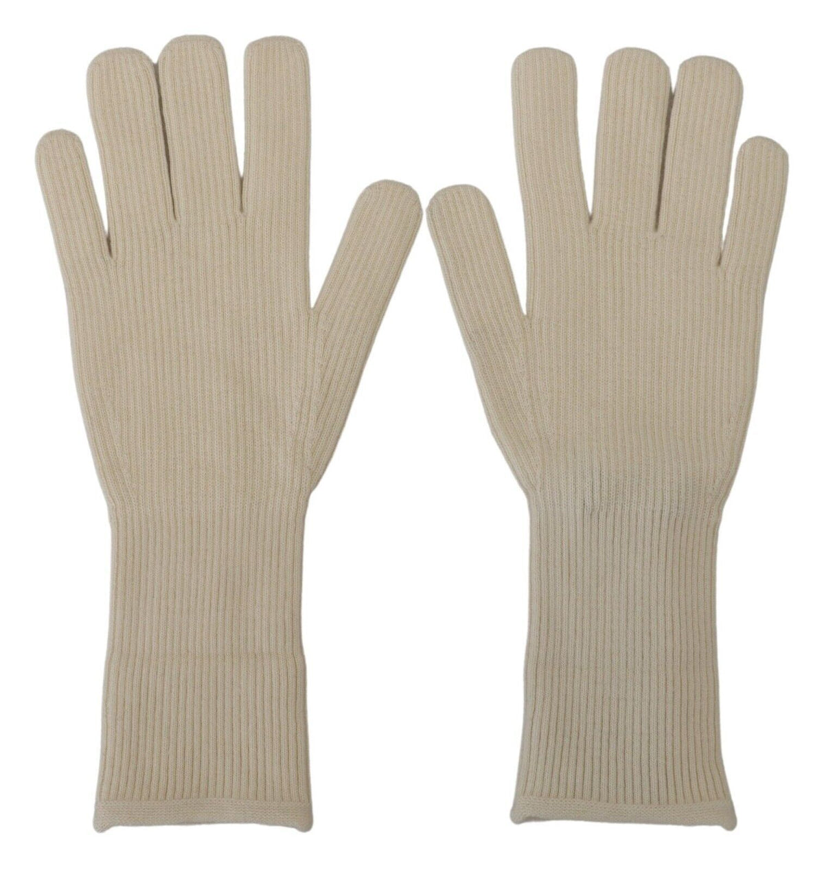 Dolce & Gabbana White Cashmere Knitted Hands Mitten Mens Men's Gloves