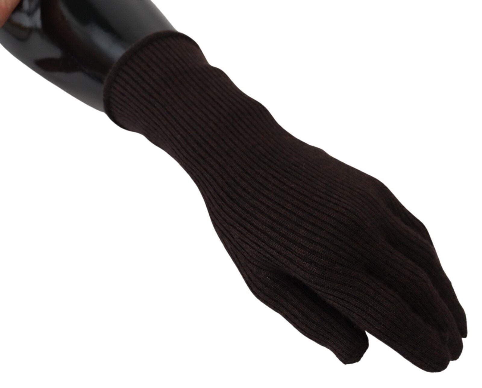 Dolce & Gabbana Brown Cashmere Silk Hands Mitten Mens Men's Gloves
