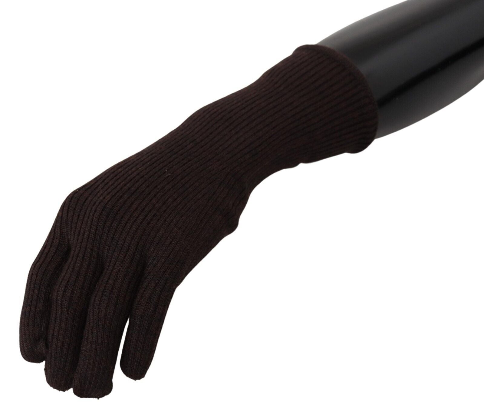 Dolce & Gabbana Brown Cashmere Silk Hands Mitten Mens Men's Gloves