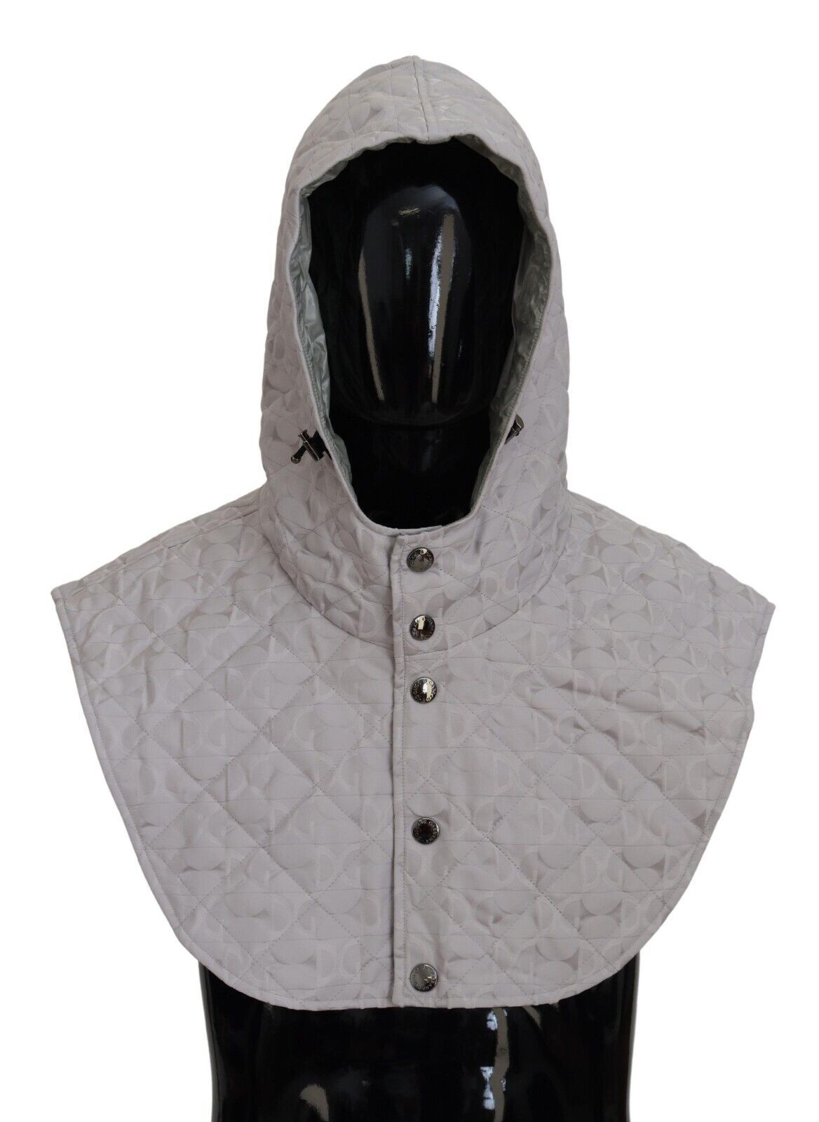 Dolce & Gabbana White Quilted Whole Head Wrap One Size Nylon Men's Hat