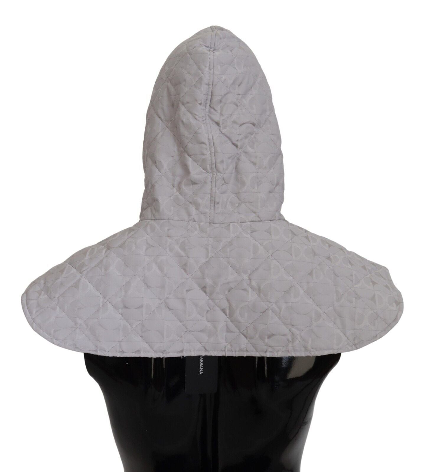 Dolce & Gabbana White Quilted Whole Head Wrap One Size Nylon Men's Hat