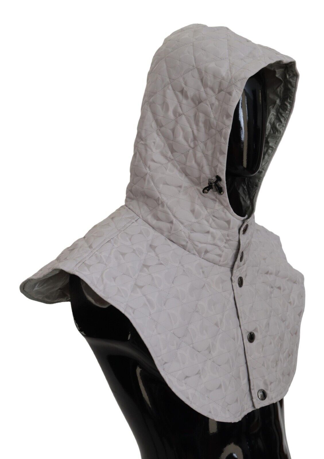 Dolce & Gabbana White Quilted Whole Head Wrap One Size Nylon Men's Hat
