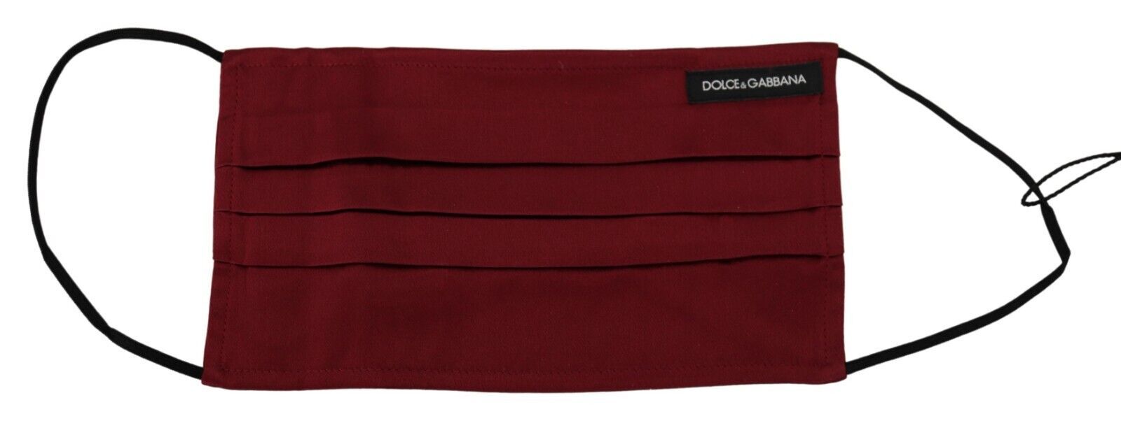 Dolce & Gabbana Elegant Maroon Silk Pleated Face Women's Mask