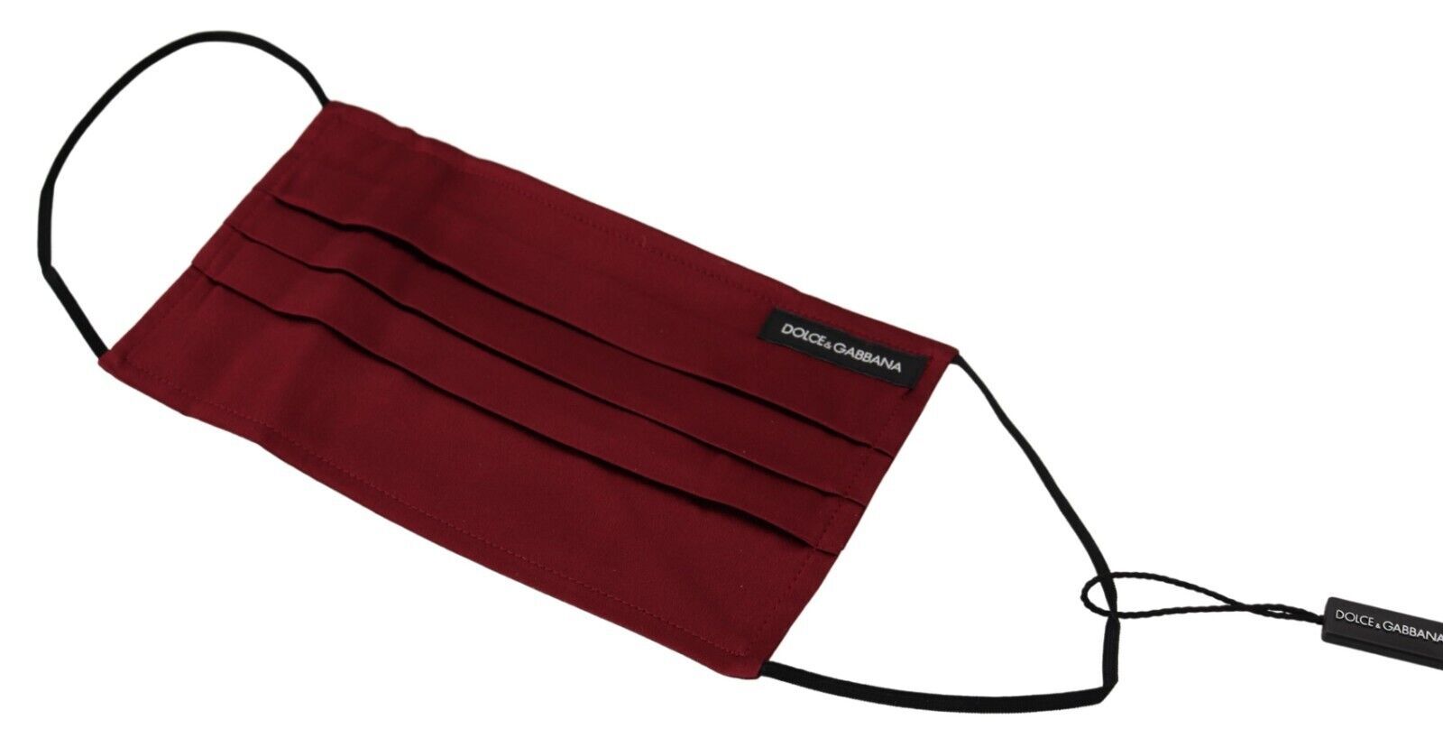 Dolce & Gabbana Elegant Maroon Silk Pleated Face Women's Mask