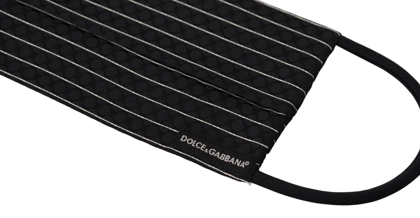 Dolce & Gabbana Elegant Striped Silk Blend Face Women's Mask