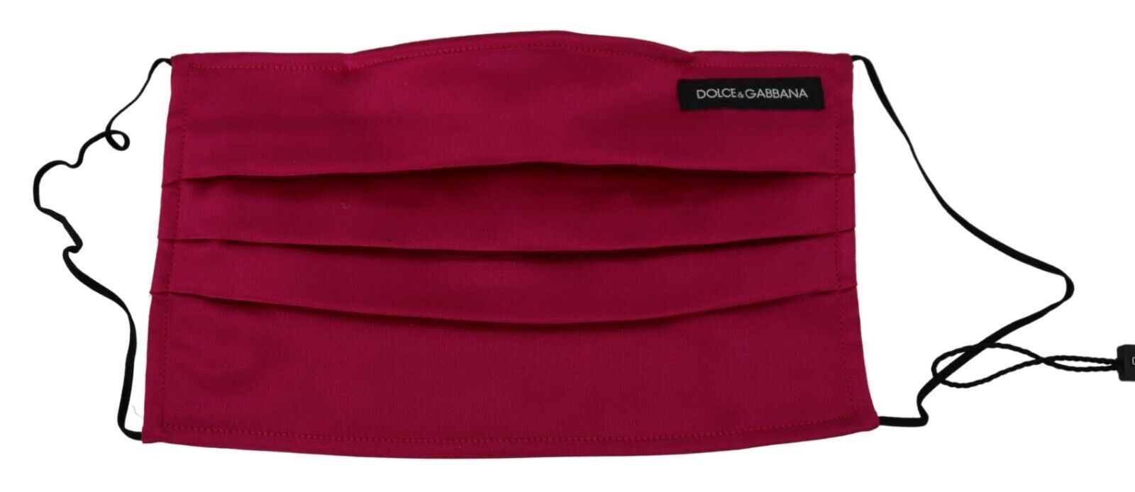 Dolce & Gabbana Elegant Silk Pleated Maroon Face Women's Mask