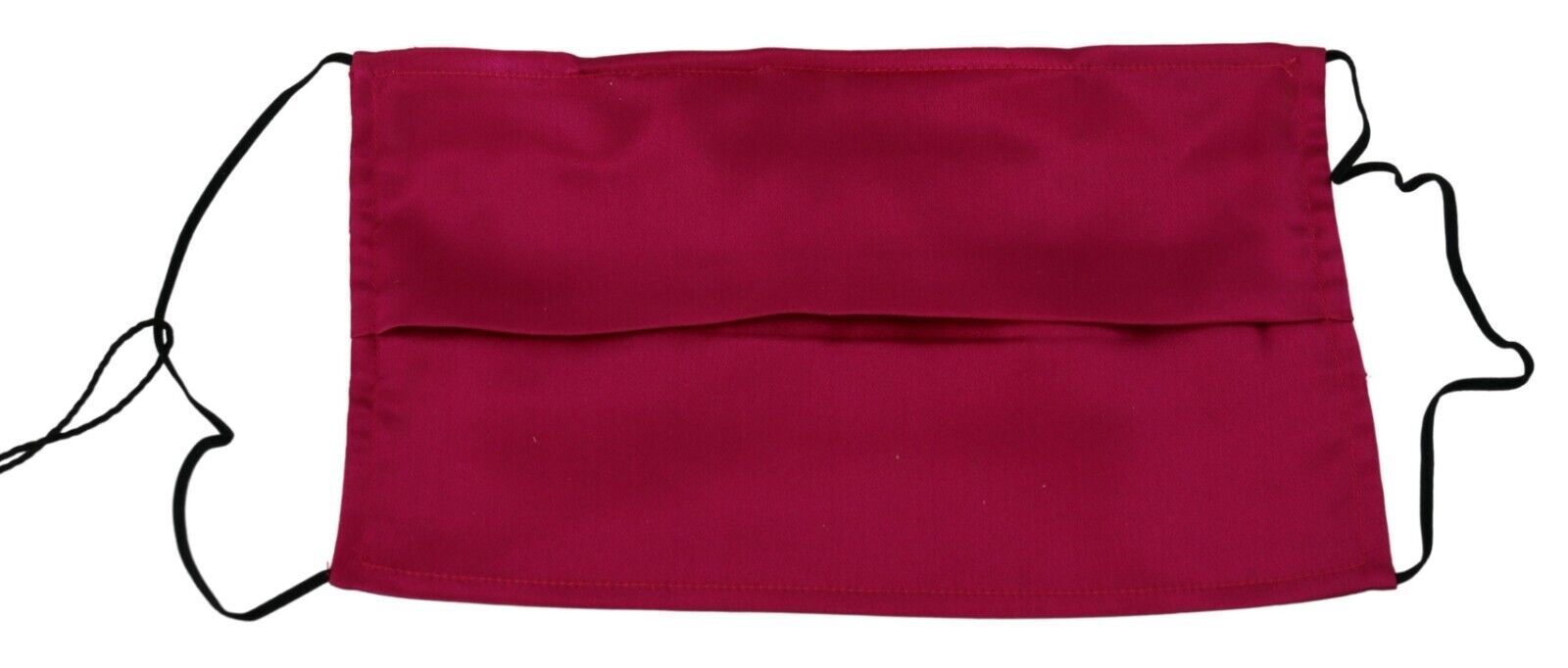 Dolce & Gabbana Elegant Silk Pleated Maroon Face Women's Mask