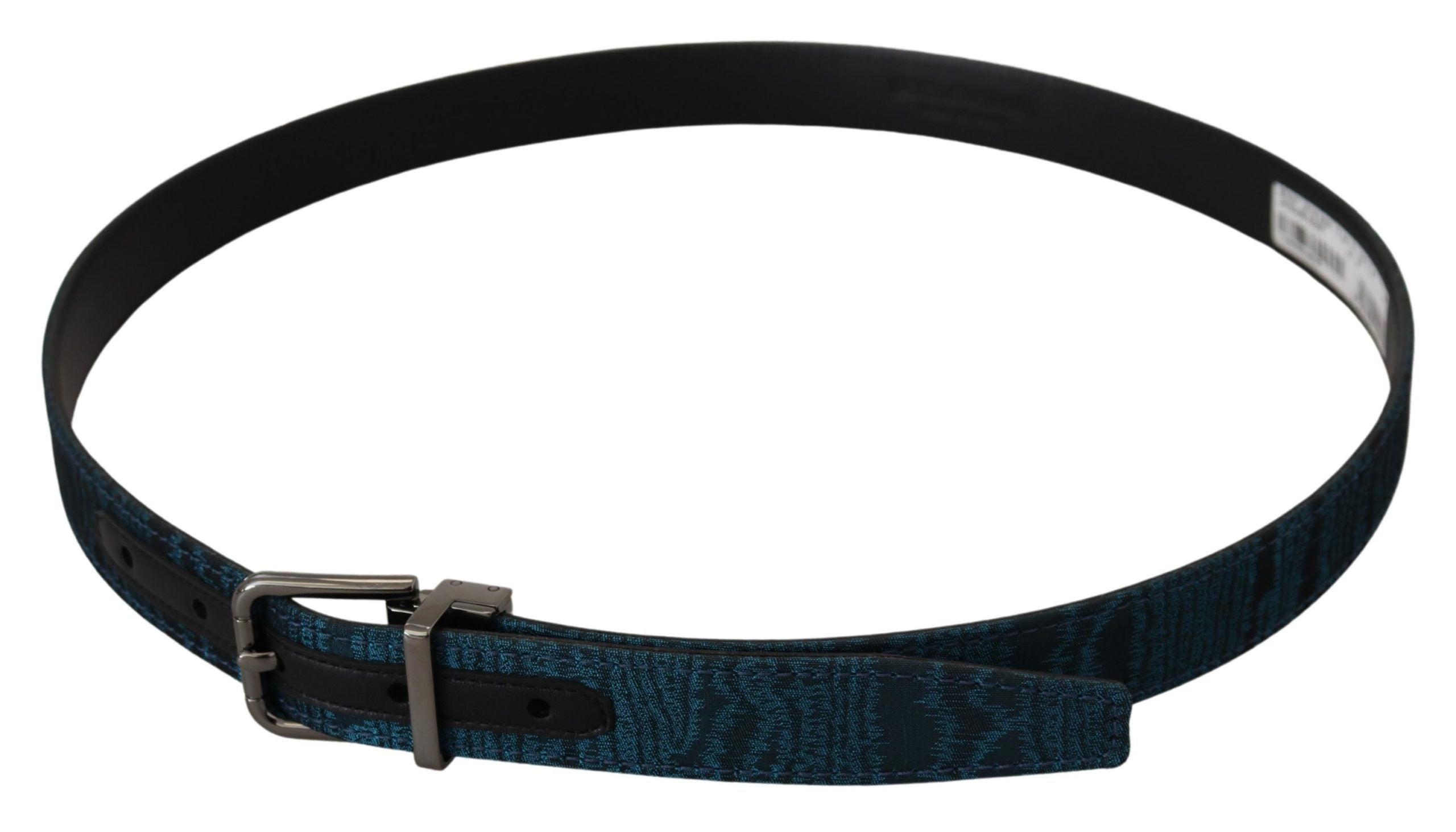 Dolce & Gabbana Elegant Blue Jacquard Designer Men's Belt