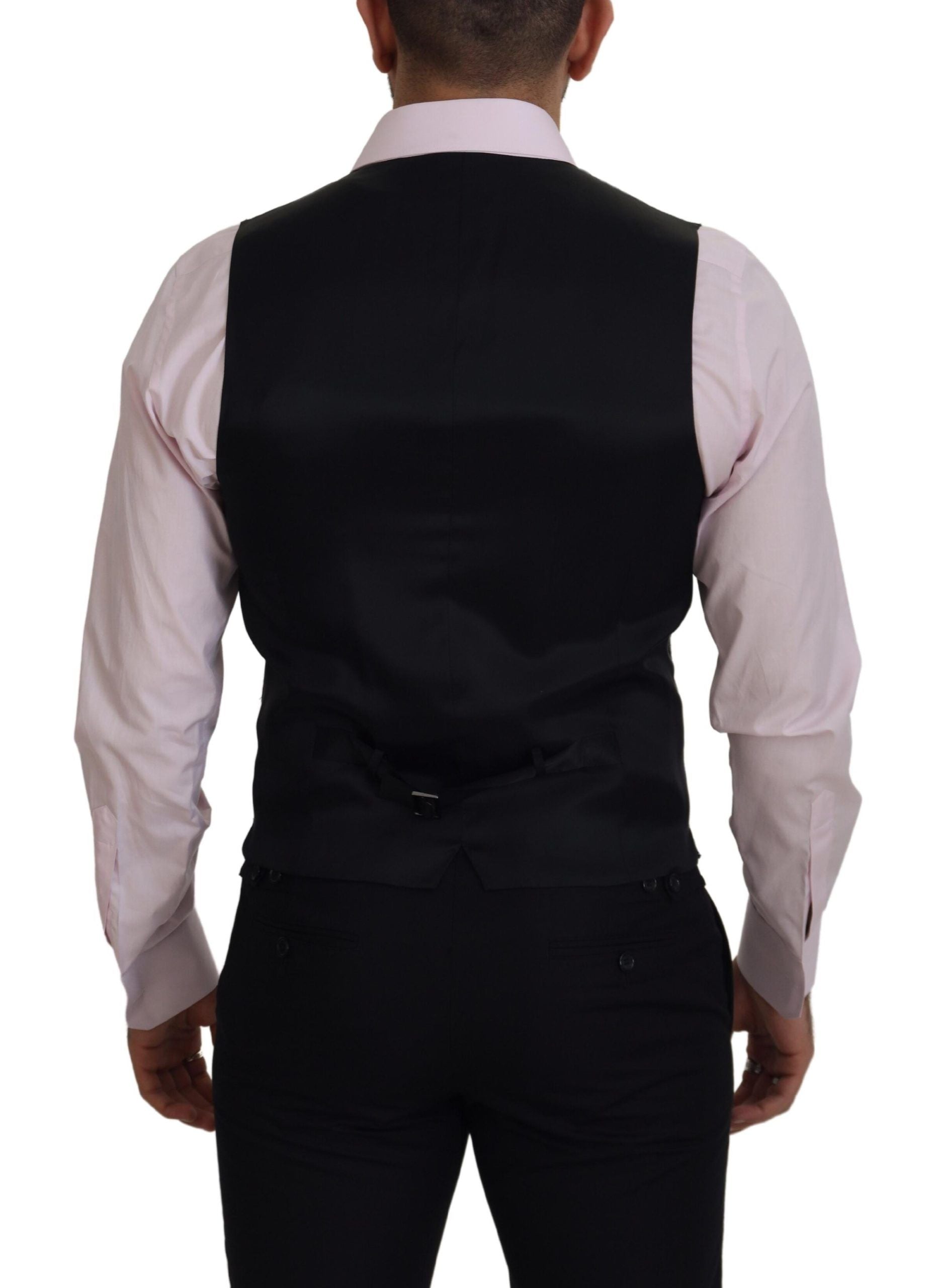 Dolce & Gabbana Multicolor Formal Dress Vest Luxury Men's Blend