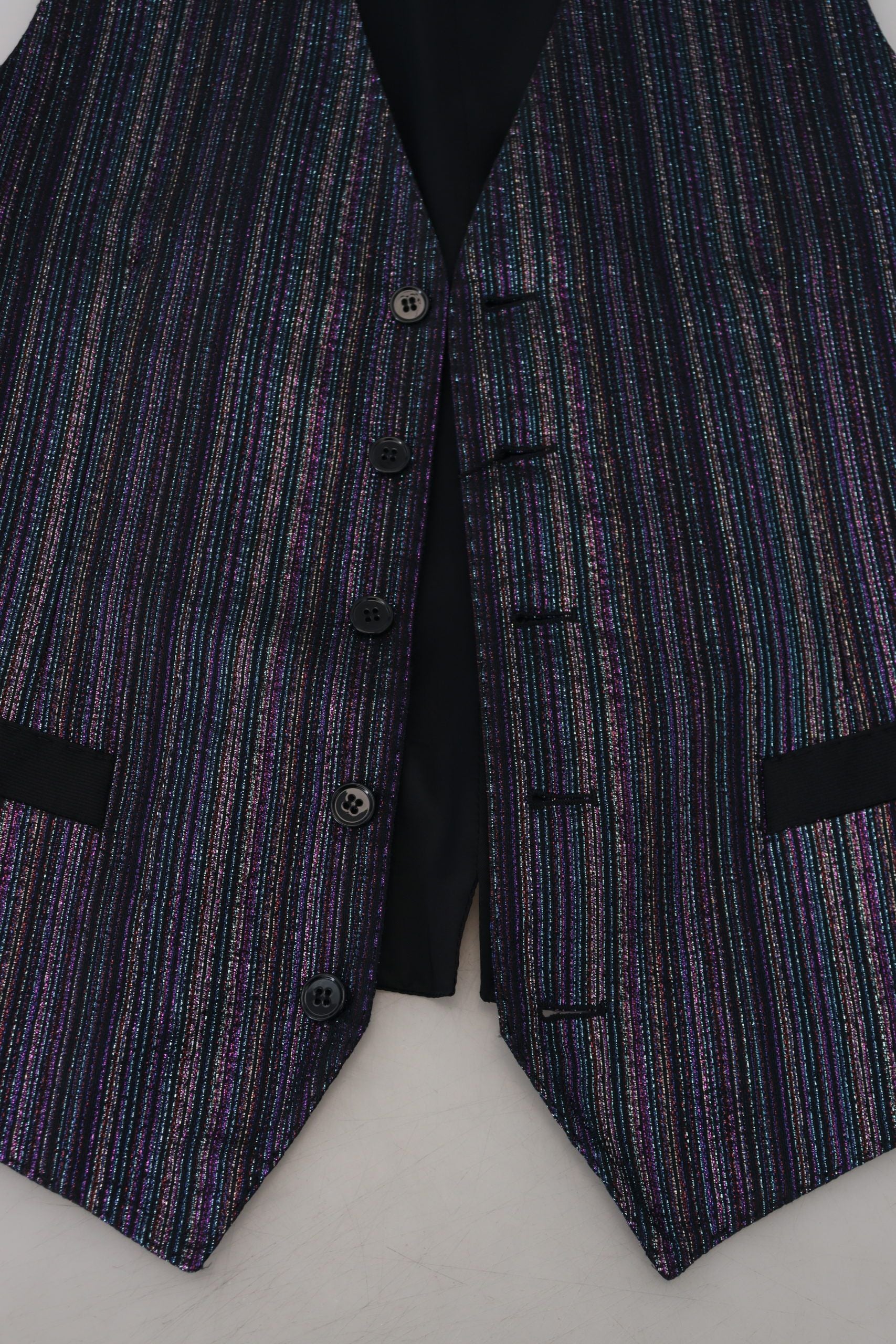 Dolce & Gabbana Multicolor Formal Dress Vest Luxury Men's Blend