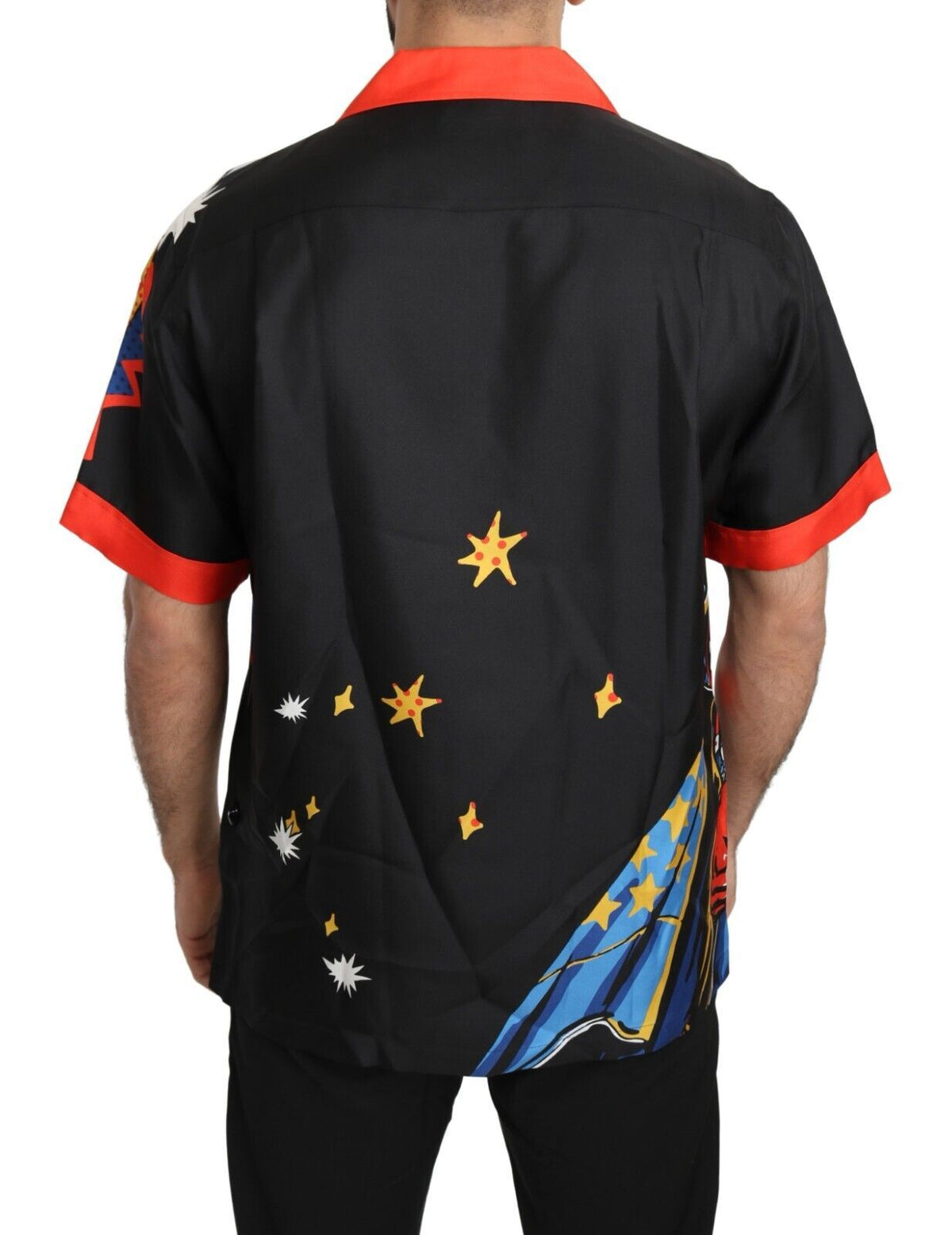Dolce & Gabbana Multicolor Printed Short Sleeves Casual Men's Shirt