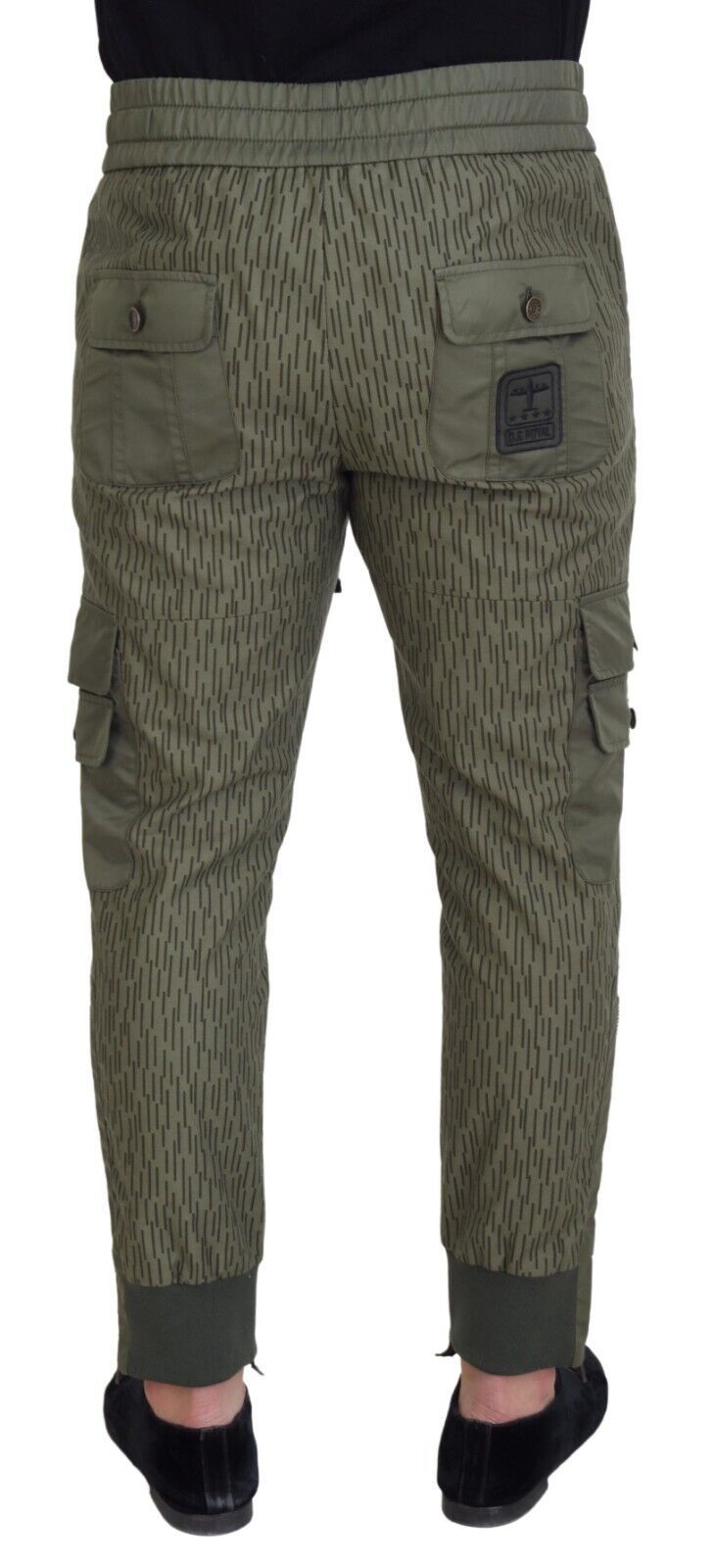 Dolce & Gabbana Green Striped Cargo Zipper Leg Men Trouser Men's Pants