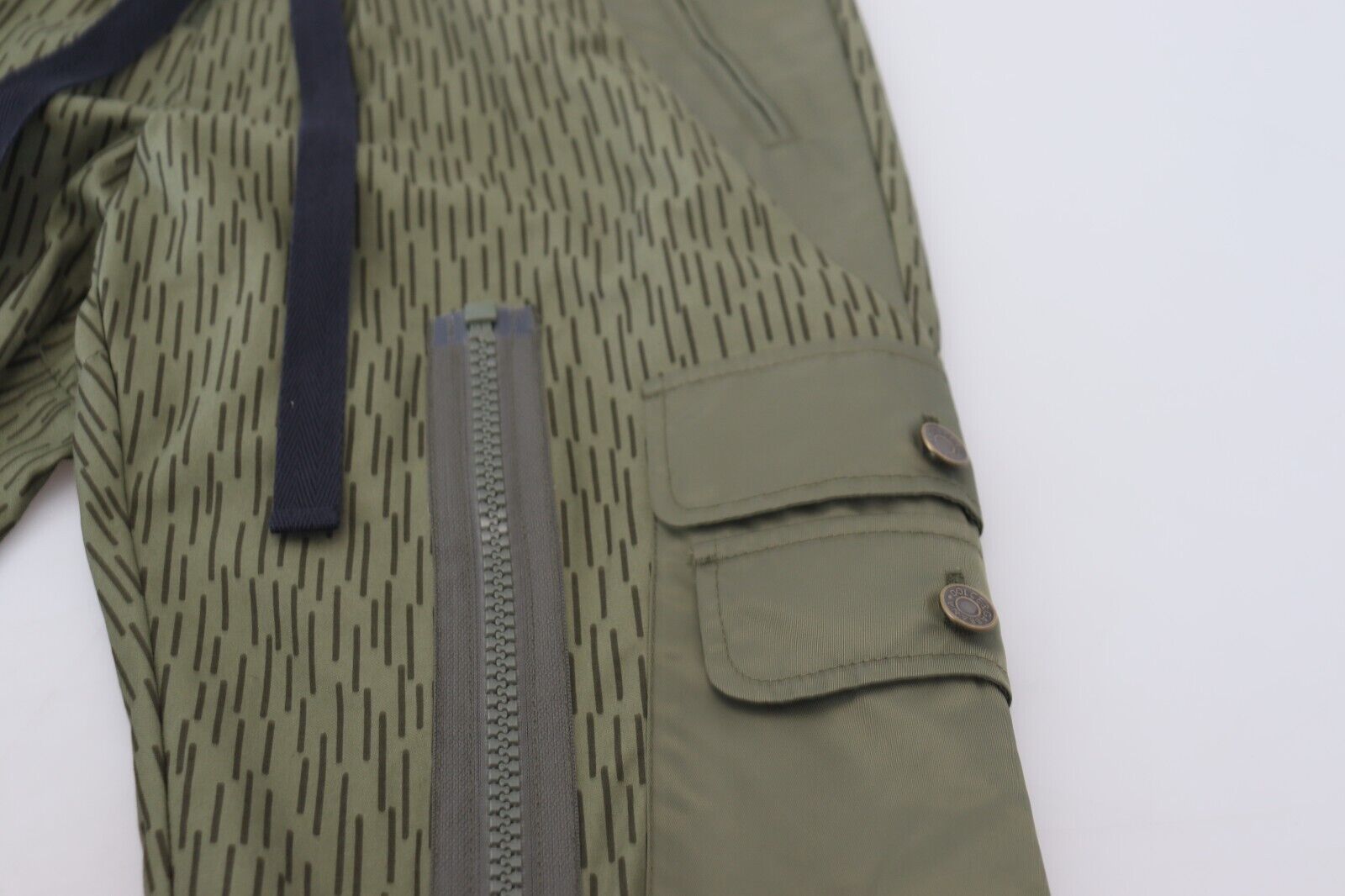 Dolce & Gabbana Green Striped Cargo Zipper Leg Men Trouser Men's Pants