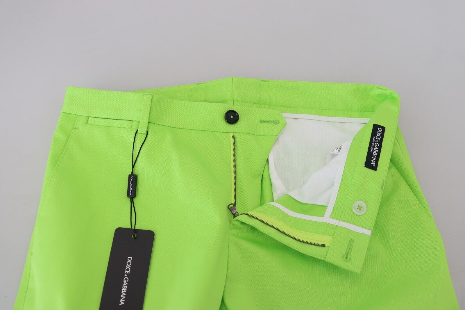 Dolce & Gabbana Light Green Cotton Skinny Men Trousers Men's Pants