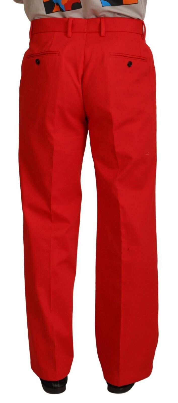 Dolce & Gabbana Stunning Red Mainline Cotton Men's Pants