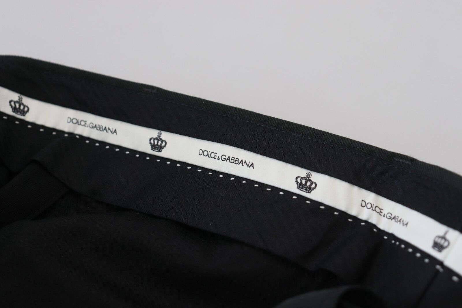 Dolce & Gabbana Black Striped Men Trousers Cotton Men's Pants