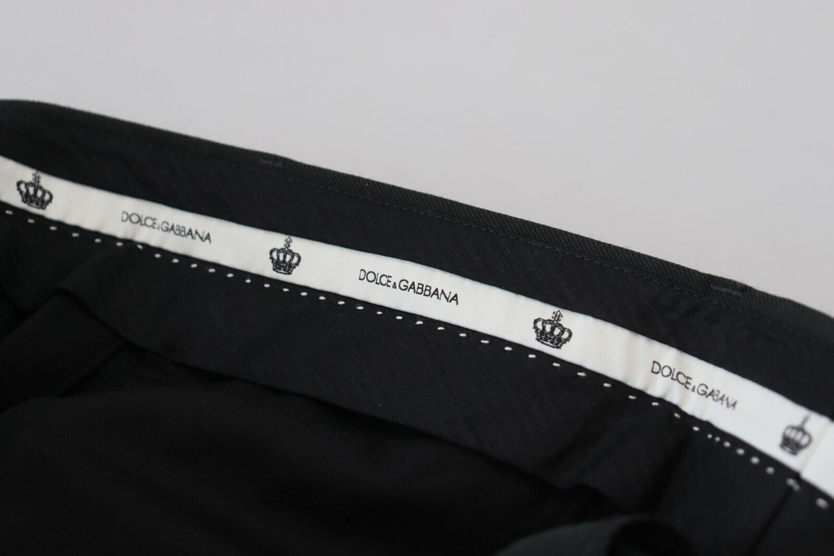 Dolce & Gabbana Black Striped Men Trousers Cotton Men's Pants